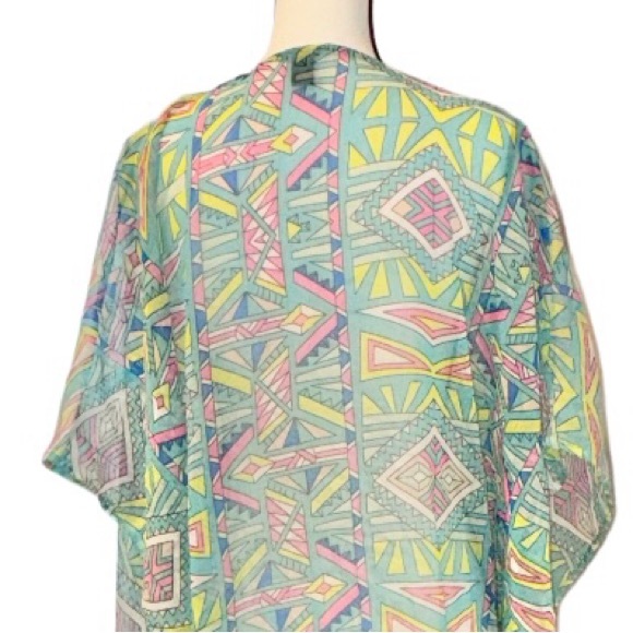 FOREVER 21  sequin neck butterfly sleeve swimsuit coverup women’s size OS - Picture 7 of 12